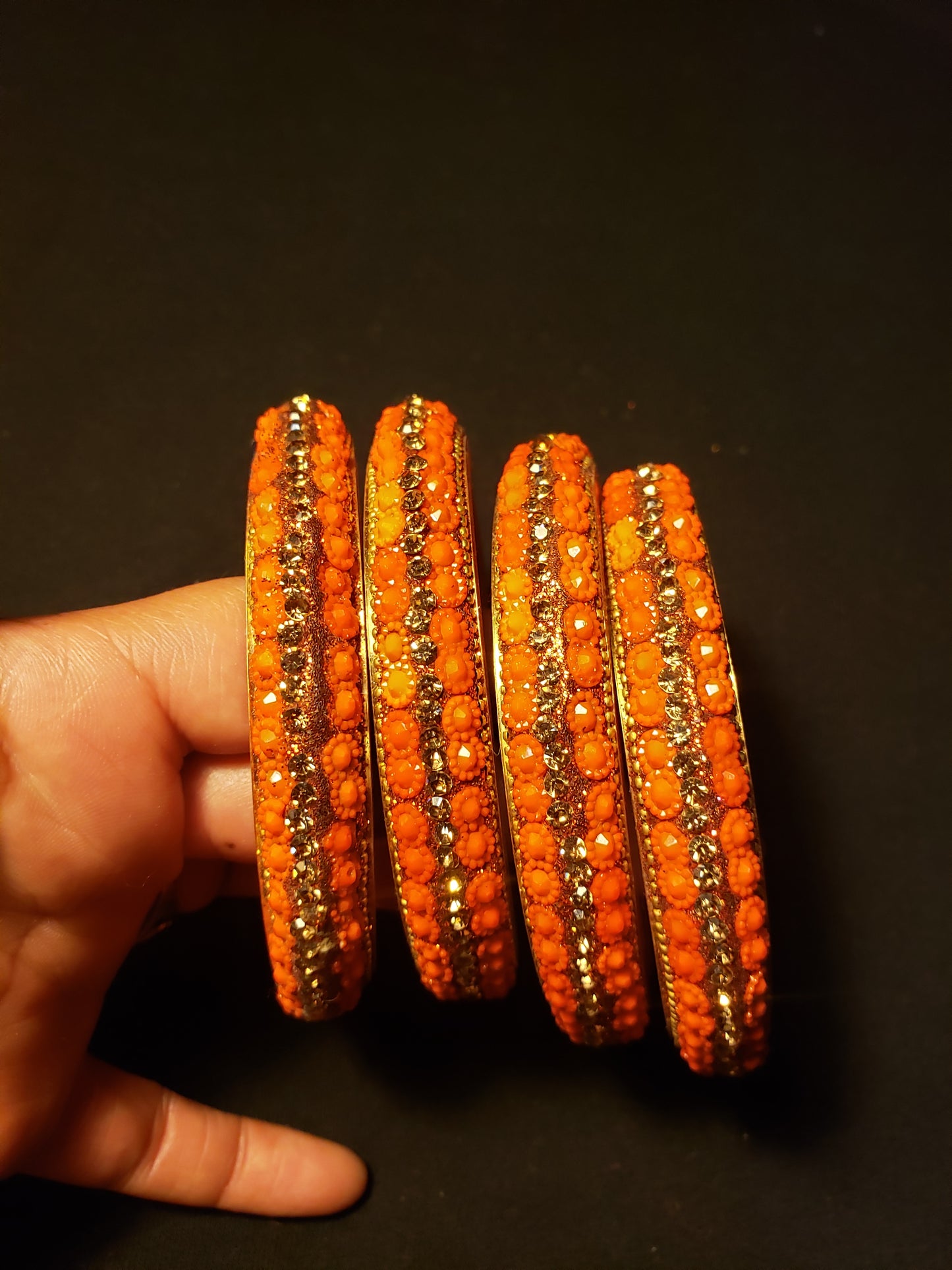 ORANGE & GOLD BANGLES
