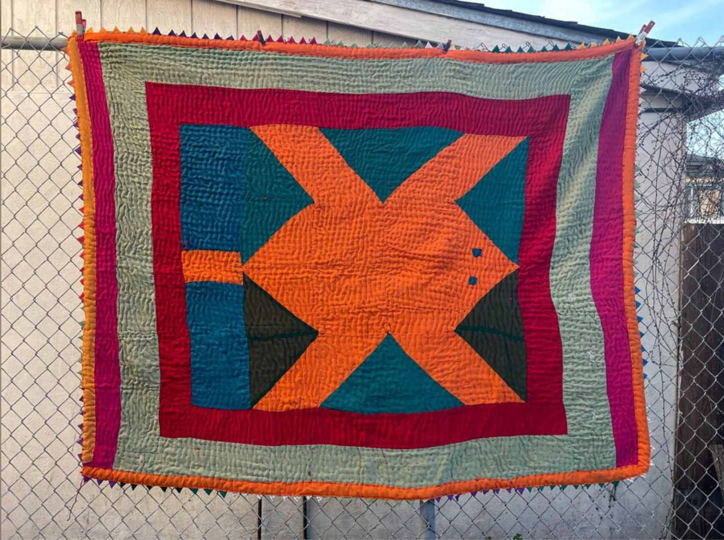 HANDMADE RAJASTHAN INDIA KALBELIYA TRIBAL BLANKET BED COVER WALL HANGING 13