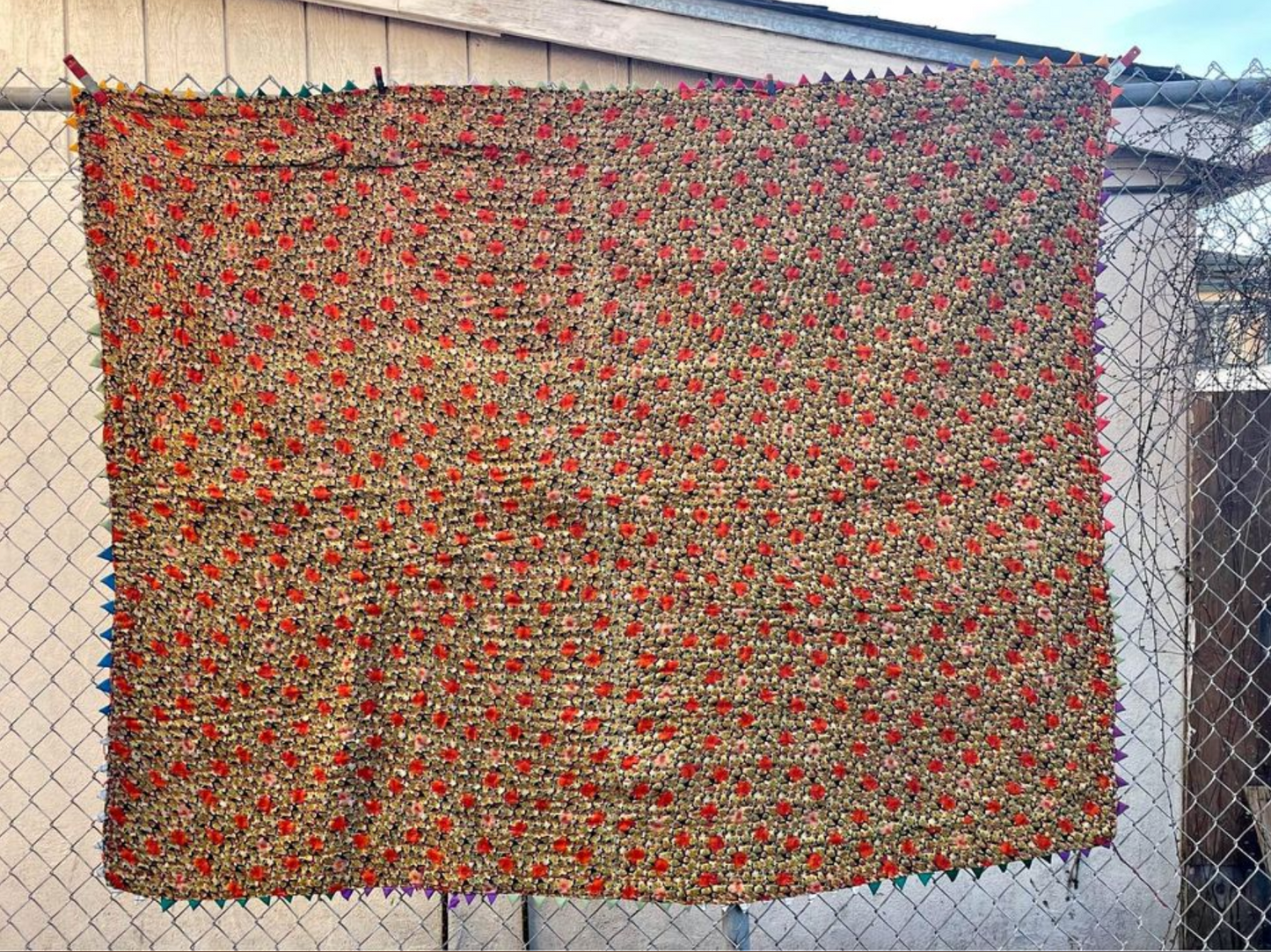 HANDMADE RAJASTHAN INDIA KALBELIYA TRIBAL BLANKET BED COVER WALL HANGING 13