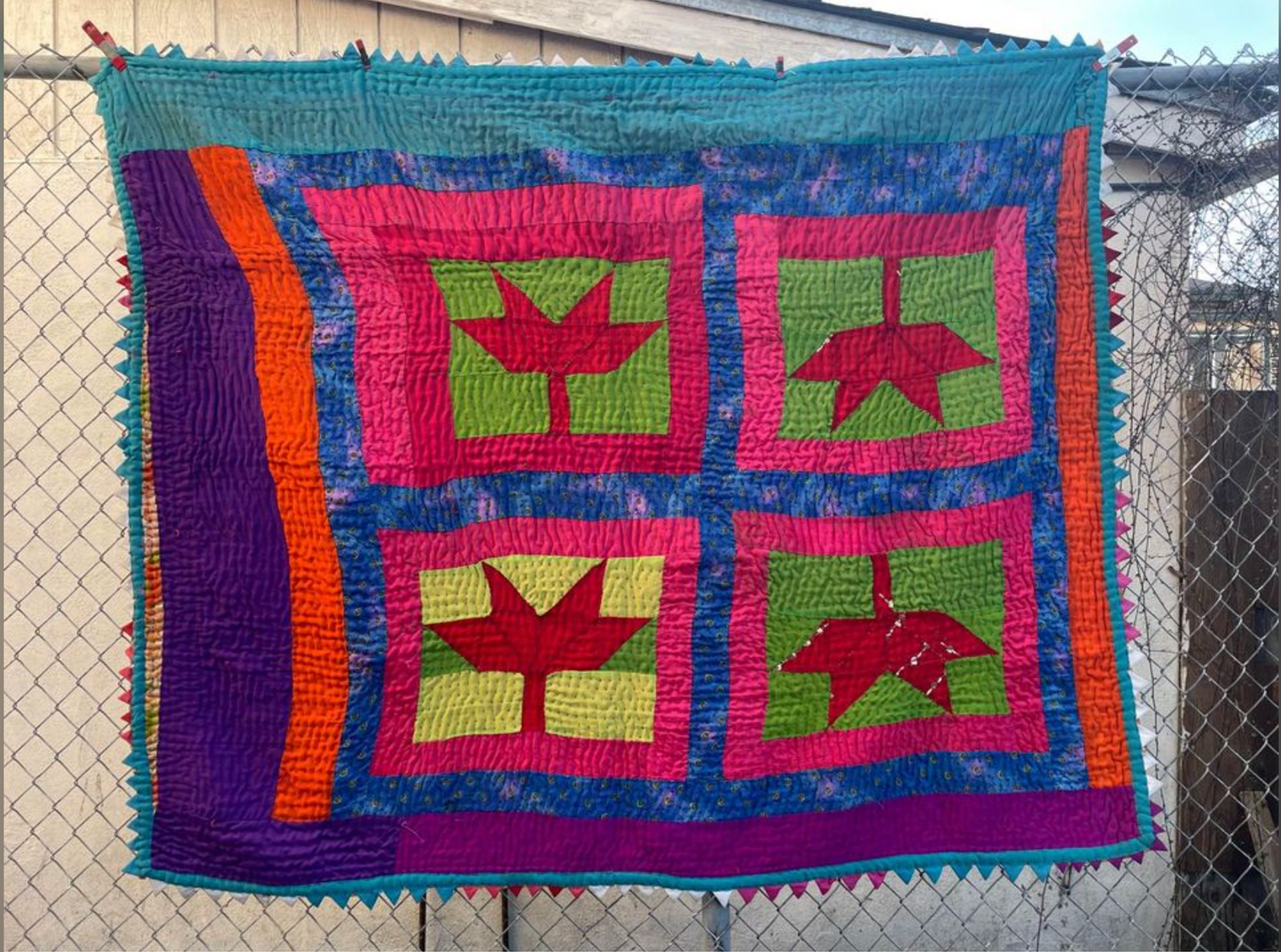 HANDMADE RAJASTHAN INDIA KALBELIYA TRIBAL BLANKET BED COVER WALL HANGING 12