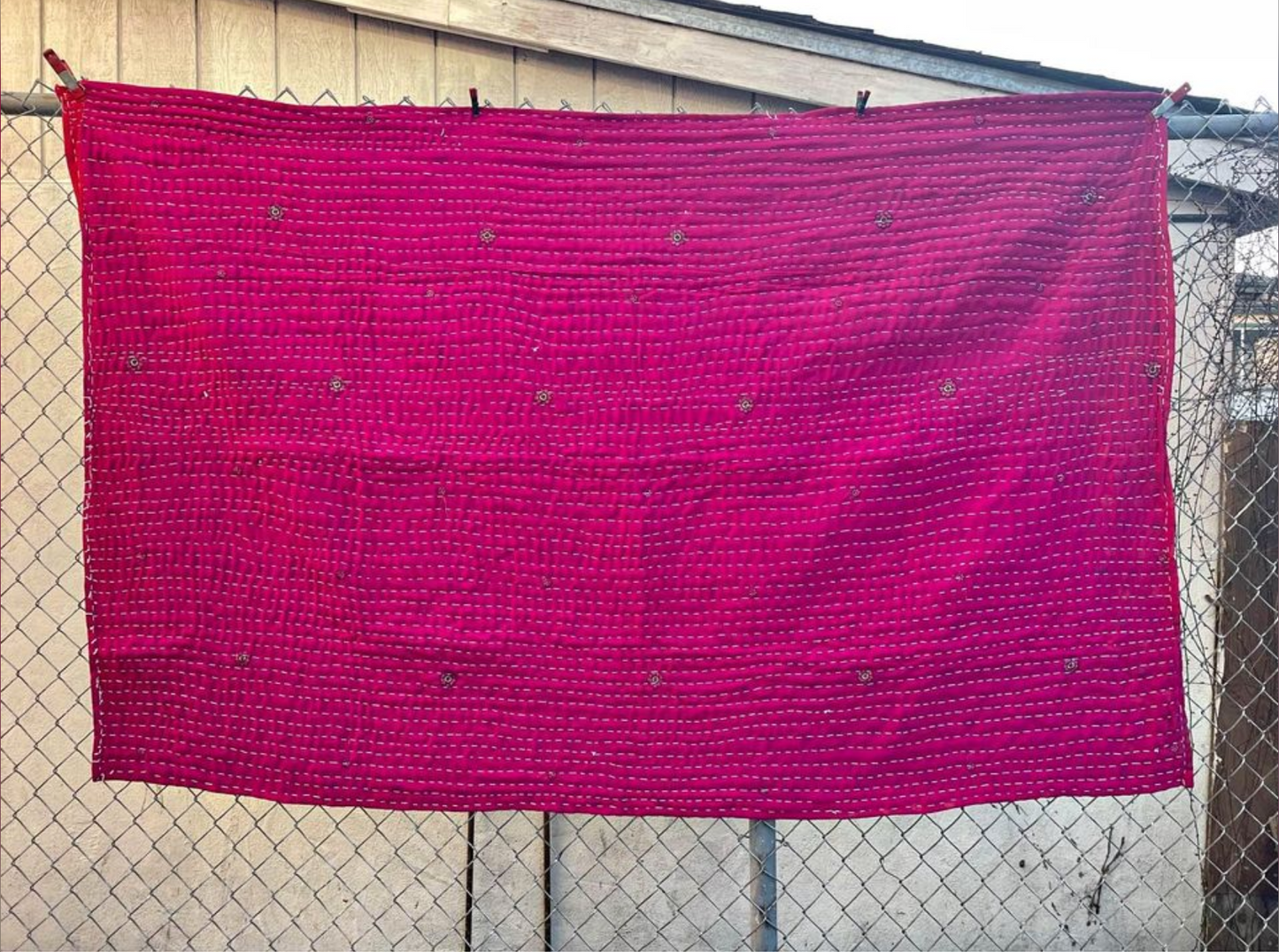 HANDMADE RAJASTHAN INDIA KALBELIYA TRIBAL BLANKET BED COVER WALL HANGING 8