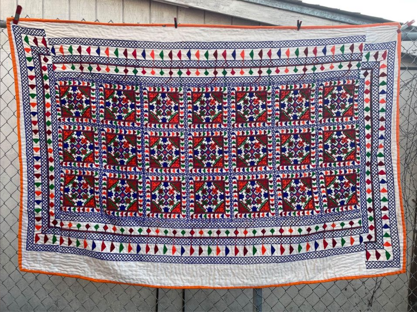 HANDMADE RAJASTHAN INDIA KALBELIYA TRIBAL BLANKET BED COVER WALL HANGING 6