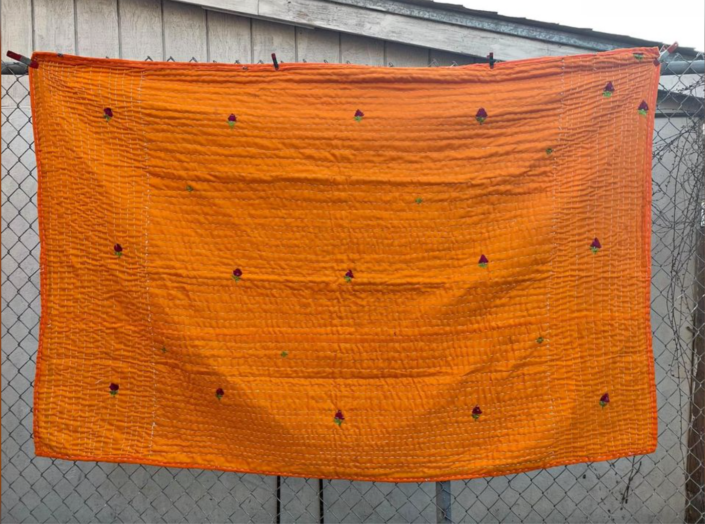 HANDMADE RAJASTHAN INDIA KALBELIYA TRIBAL BLANKET BED COVER WALL HANGING 6