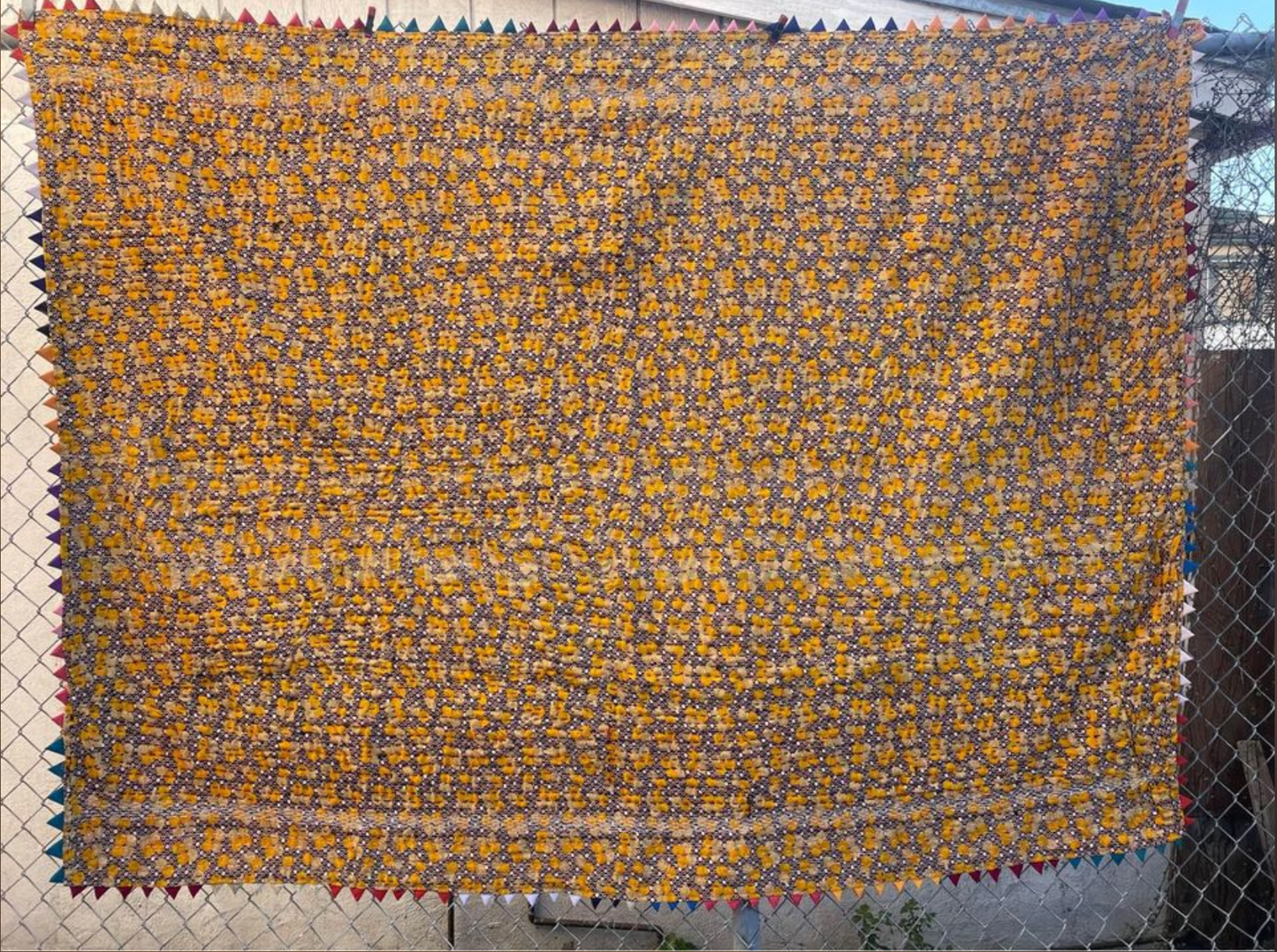 HANDMADE RAJASTHAN INDIA KALBELIYA TRIBAL BLANKET BED COVER WALL HANGING 16