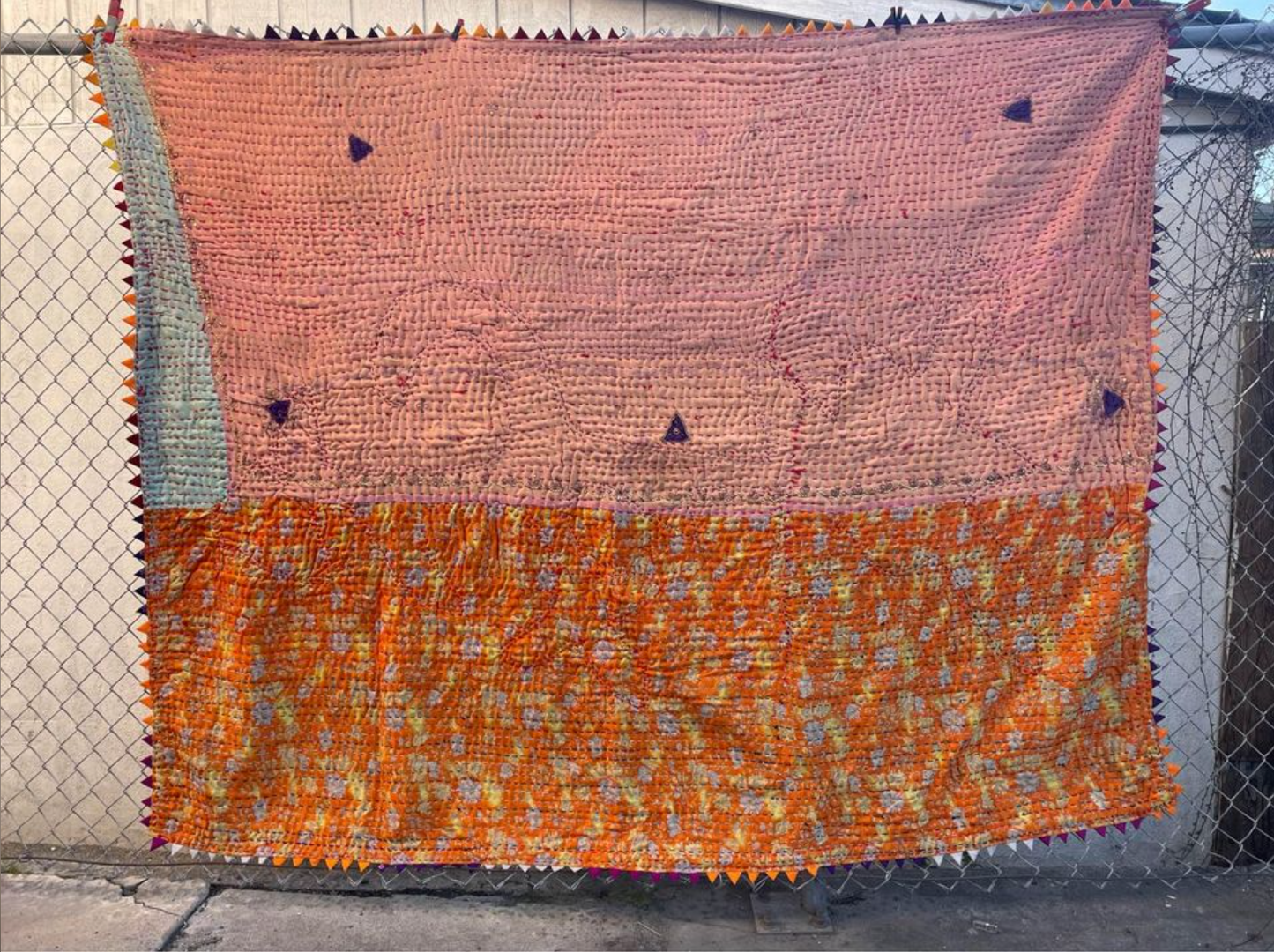 POPPY FLOWER HANDMADE KALBELIYA TRIBAL BLANKET